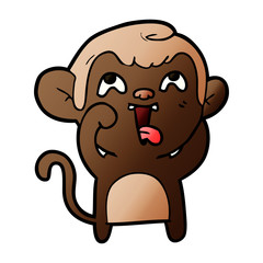 crazy cartoon monkey