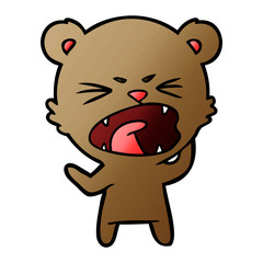 angry cartoon bear shouting