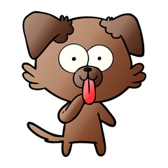 cartoon dog with tongue sticking out