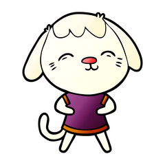 happy cartoon dog