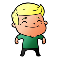 happy cartoon man