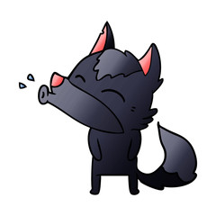 howling wolf cartoon