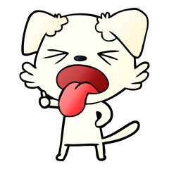 cartoon disgusted dog