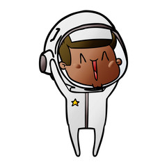 Obraz premium happy cartoon astronaut