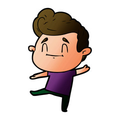 happy cartoon man