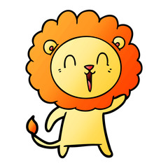 laughing lion cartoon