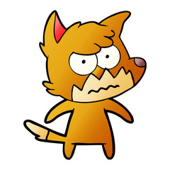cartoon annoyed fox