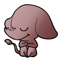 cartoon smiling elephant