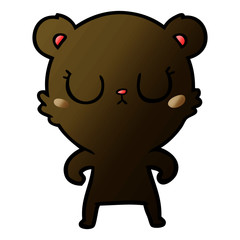peaceful cartoon bear