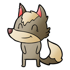 friendly cartoon wolf