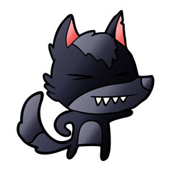 angry wolf cartoon