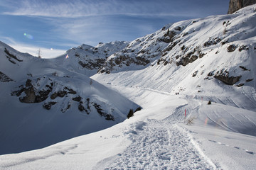 Bild einer Schneeschuhwanderung im Wallis