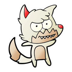 cartoon grinning fox