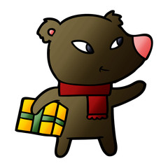 cute cartoon christmas bear