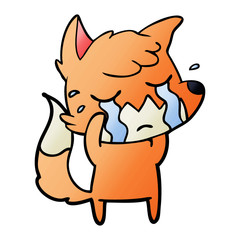 crying fox cartoon