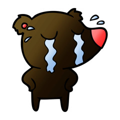 cartoon crying polar bear