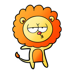 cartoon bored lion