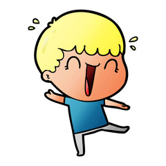 Obraz premium laughing cartoon man