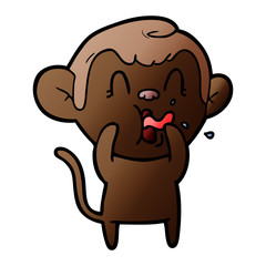 crazy cartoon monkey