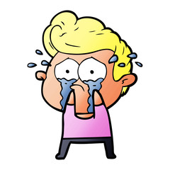 cartoon crying man