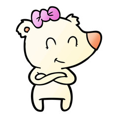 female polar bear cartoon