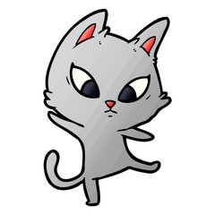 confused cartoon cat
