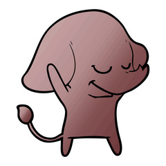 Fototapeta premium cartoon smiling elephant
