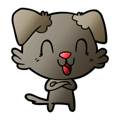 laughing cartoon dog