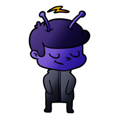 Fototapeta premium friendly cartoon spaceman