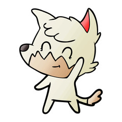 cartoon friendly fox
