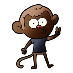 cartoon hooting monkey