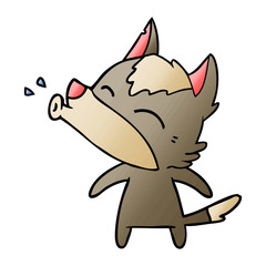 howling wolf cartoon