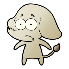 cartoon unsure elephant