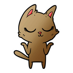 calm cartoon cat