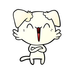 Obraz premium happy little dog cartoon
