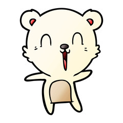 happy cartoon polar bear