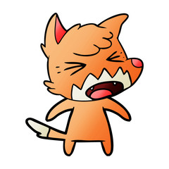 angry cartoon fox