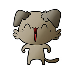 happy little dog cartoon