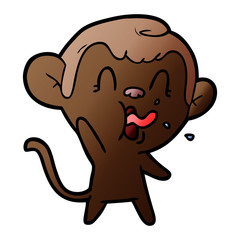 crazy cartoon monkey