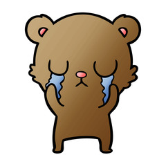 crying cartoon bear
