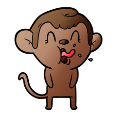 Obraz premium crazy cartoon monkey