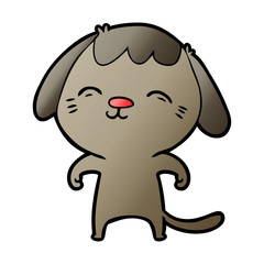 happy cartoon dog