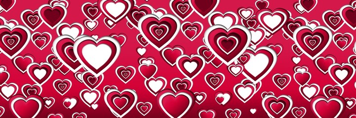 Obraz na płótnie Canvas Valentines day design with hearts