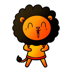 laughing lion cartoon