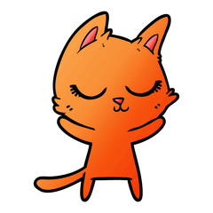 calm cartoon cat