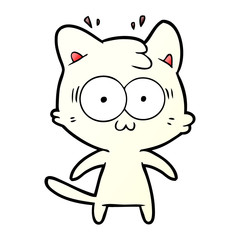 cartoon surprised cat
