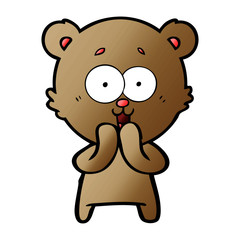 laughing teddy  bear cartoon