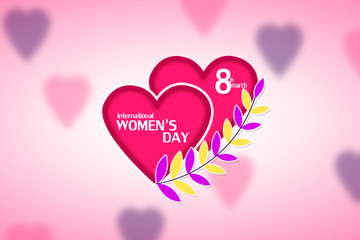 Fototapeta na wymiar 8 March International Women's Day. Greeting card