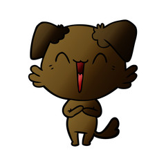 happy little dog cartoon