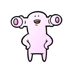 friendly cartoon alien